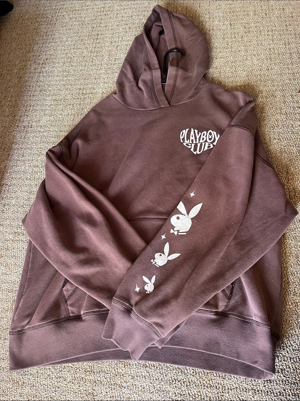 Oversized PLAYBOY Brown Pullover Hoodie